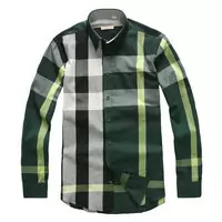 homem chemise burberry acheter coton shirt london m vert gris